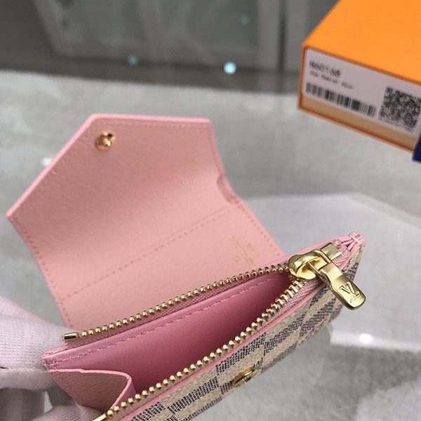 日本未入荷★ルイヴィトン 財布 偽物 折り財布 ポルトフォイユ・ゾエ ダミエ N60168