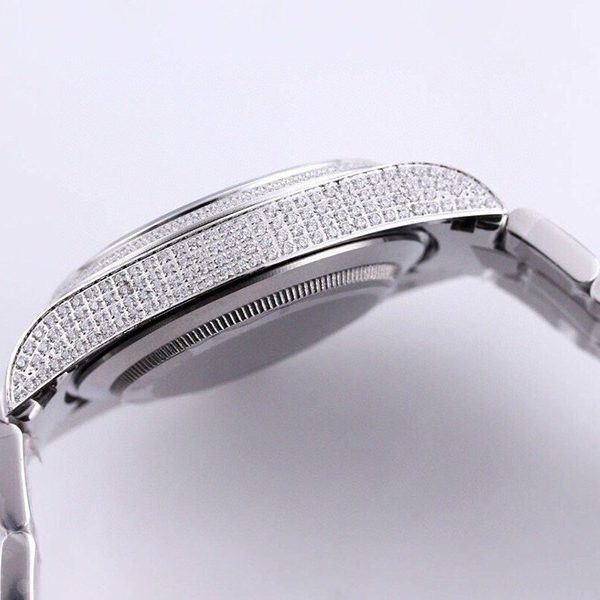 【限定カラー】 ロレックス 時計 スーパーコピー オイスターパーペチュアル 41  オレンジ系 全面ダイヤ メンズ roz15094