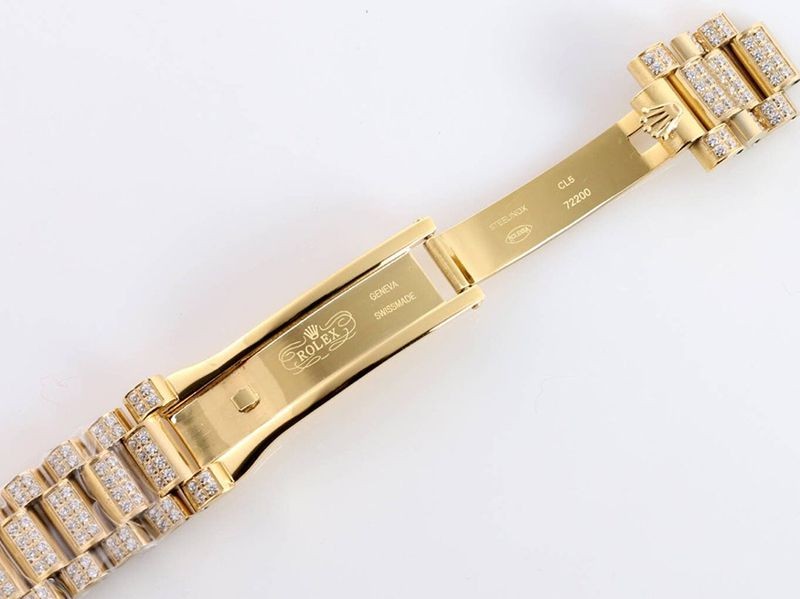 人気No1 ロレックス スーパーコピー 腕時計 デイデイト 39MM メンズ シャンパン 全面ダイヤド ros21771