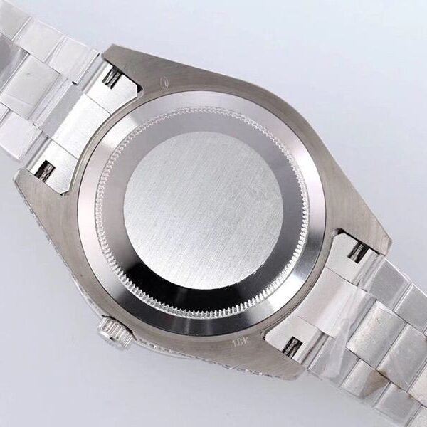 限定 ロレックス 時計 偽物 39MM メンズ ホワイト 全面ダイヤ デイデイト roj31634