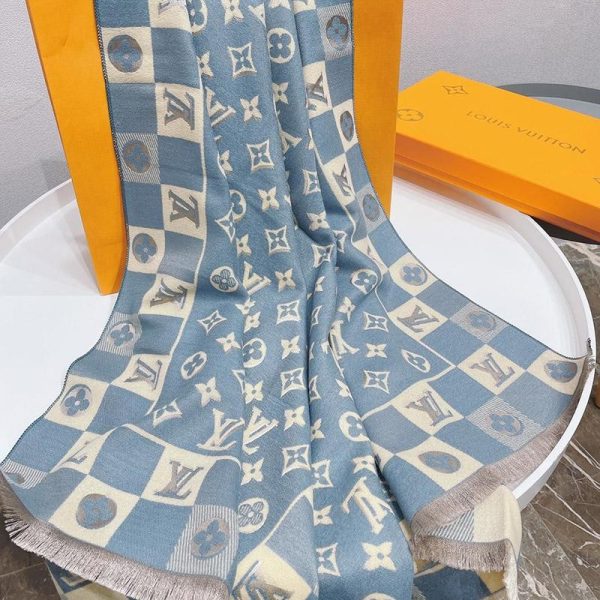 注目商品【ルイヴィトン】エシャルプ・モノグラム 偽物ストライプス マフラー vuk51361