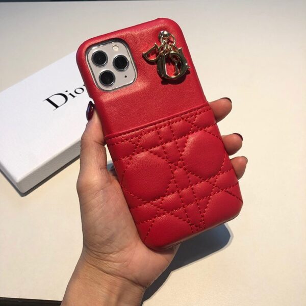 春もの新作 ディオール チャーム＆カードスロット付き iPhoneケースコピー dei87919