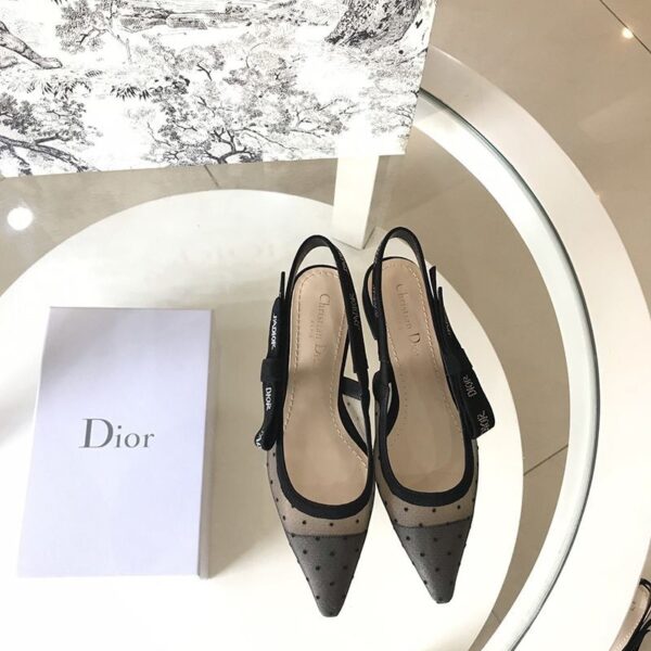 追跡付き発送ジャディオール 偽物 スリングバックパンプス★ブラック プリュムティ dem27844