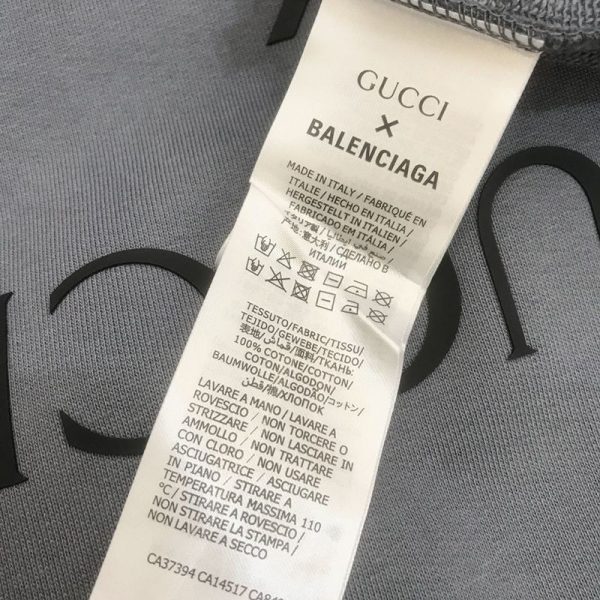 【限定カラー】グッチ×バレンシアガ コピー グレー コットン パーカー guk16446