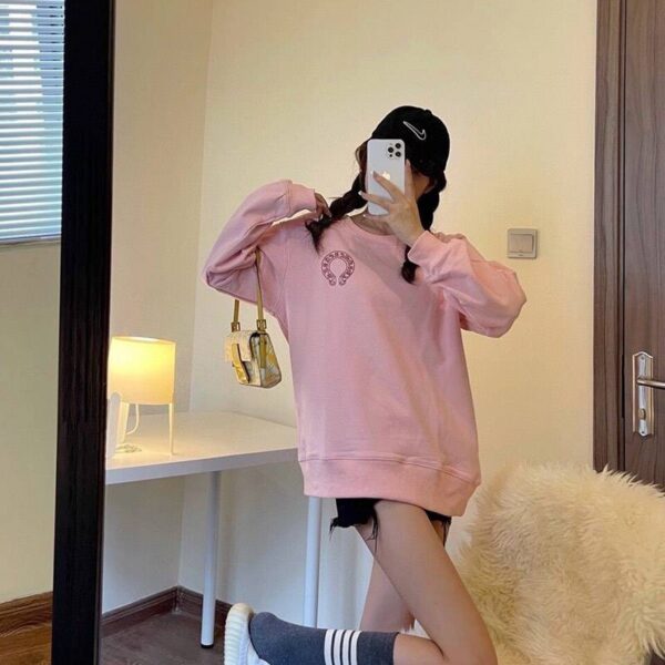 可愛い クロムハーツ ロングTシャツ 偽物 ホースシューカラー Kut03447