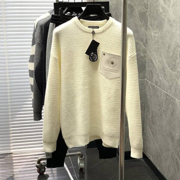 超限定♪クロムハーツ ホースシュー&フローラルクロス セーター Kud39793