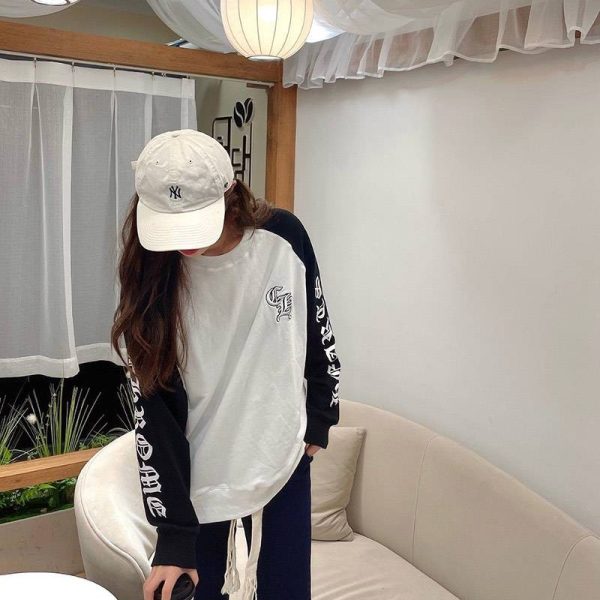 欲しい♡超限定♪クロムハーツ ロングＴシャツ 偽物 ホースシュー&スター ブラック Kum61331