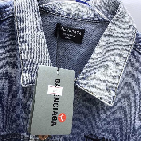 【日本未発売】バレンシアガ Corporate Large Fit ジャケット 偽物★ヴィンテージブルー ライトデニム 657608TDW154307