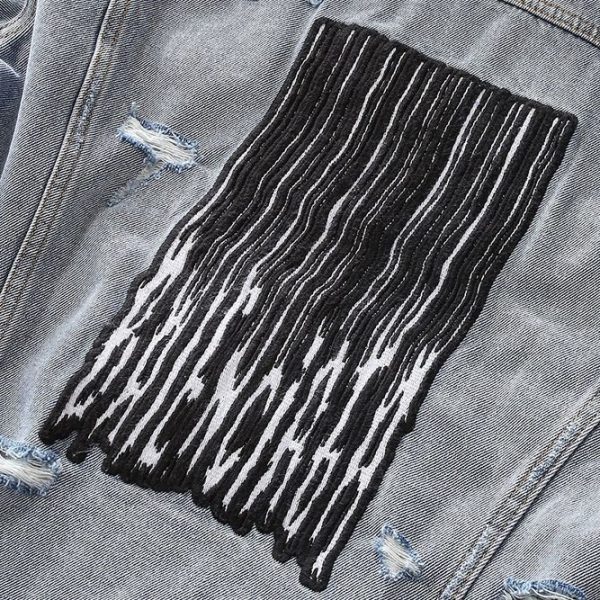 目を惹くカラーバレンシアガ Barcode Large Fit ジャケット コピー★ライトブルーデニム 664329TBP488961