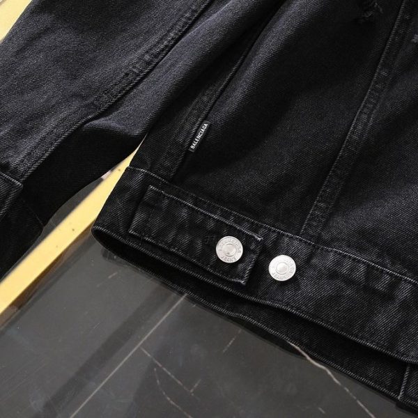稀少バレンシアガ Barcode Large Fit ジャケット 偽物★ブラックデニム bax80679