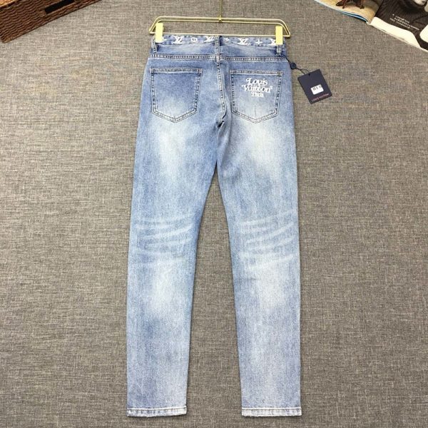セール新作 ルイヴィトン デニムパンツ 偽物 モノグラムパッチワーク vuy17230