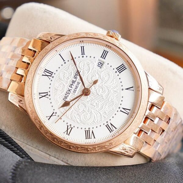 希少色パテックフィリップ カラトラバ 偽物 レリーフ腕時計 3色 約40.0mm paq04122