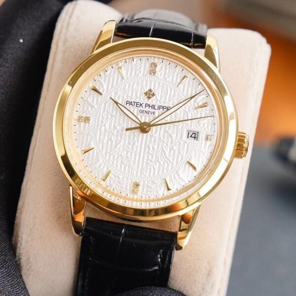 ☆超人気☆パテックフィリップ 偽物 カラトラバ レリーフ腕時計 約40.0mm paj12542