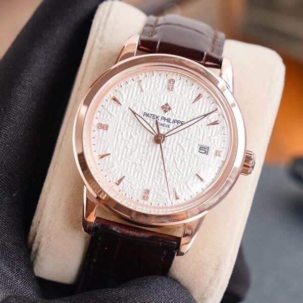 ★日本!!人気！パテックフィリップ 偽物 カラトラバ レリーフ腕時計 2色 約40.0mm pab95549