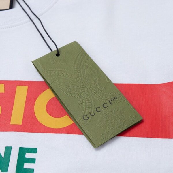 争奪戦 【100周年記念】グッチ ◇ コットン ロゴTシャツ 偽物 gux96442