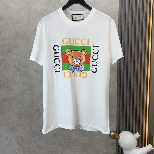 可愛い グッチ コットン Tシャツ 半袖 スーパーコピーロゴ guv10858