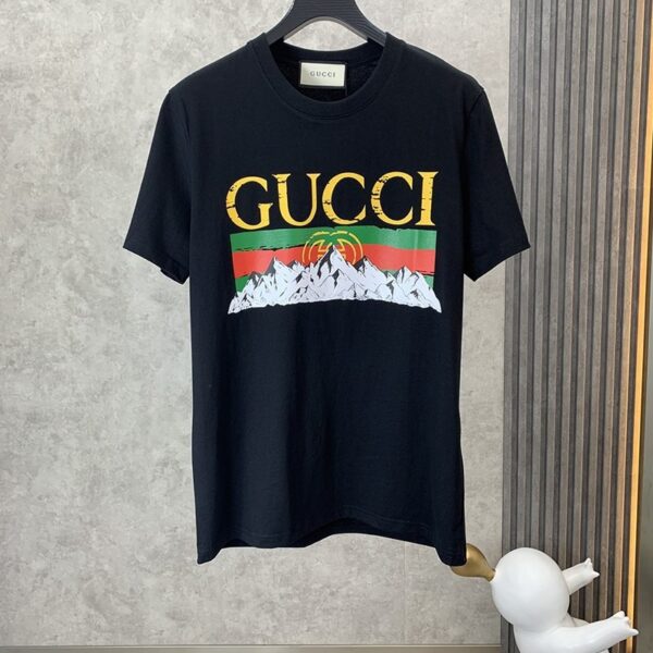 セール新作 グッチ コットン Tシャツ コピー 半袖 ロゴ gud96553