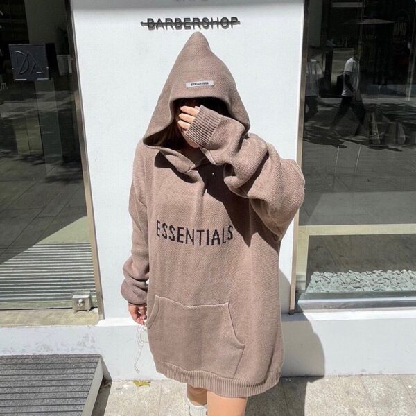 【日本未発売】フィアオブゴッド 偽物 エッセンシャルズ ニットフーデッドジャンパー fit99438