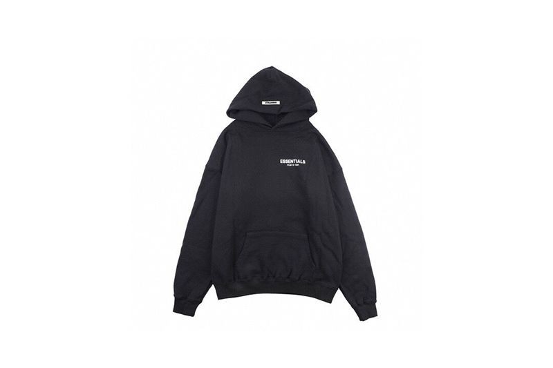 可愛いフィアオブゴッド エッセンシャルズ パーカー 偽物 ブラック fit36743