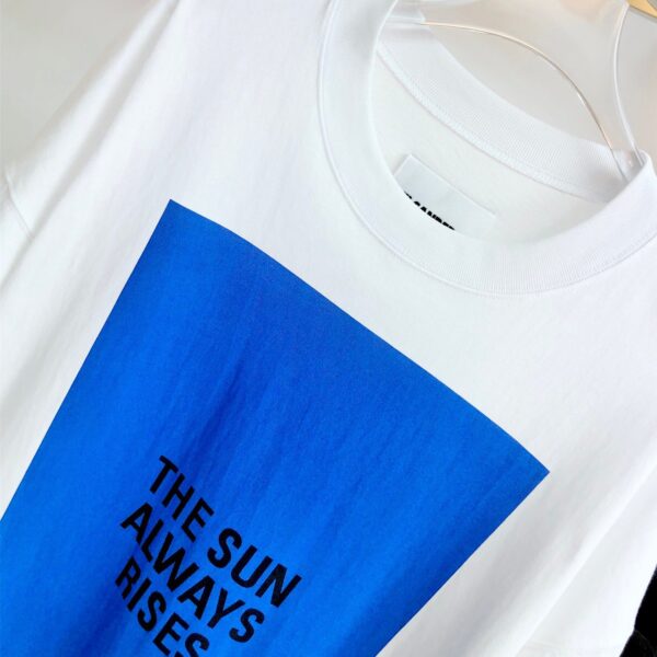 一目惚れ♪ジルサンダー Tシャツ 偽物 ロゴ プリント コットン 送関込み 2色 Jib98301