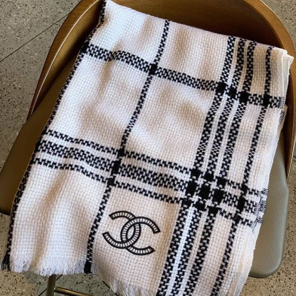 希少色 シャネル ストール ウール シルク カシミヤ CC 偽物 shw80199