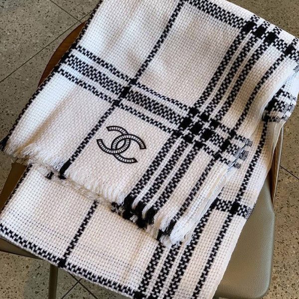 希少色 シャネル ストール ウール シルク カシミヤ CC 偽物 shw80199