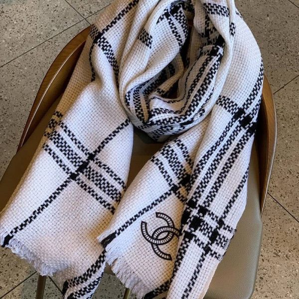 希少色 シャネル ストール ウール シルク カシミヤ CC 偽物 shw80199