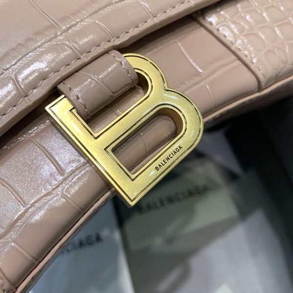 秋冬新作バレンシアガ クロコダイル型押し*HOURGLASS 偽物 ハンドルバッグ bar82354