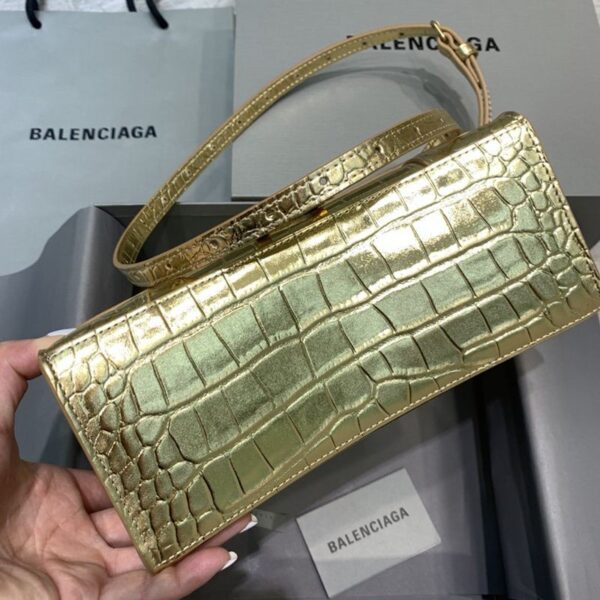 送料込バレンシアガ 偽物 クロコダイル型押し*HOURGLASS ハンドルバッグ S ban64547