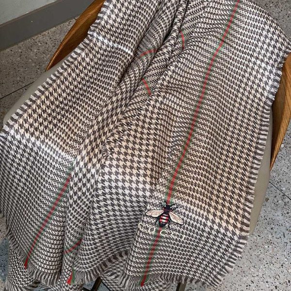 人気No1 グッチ 千鳥柄 偽物 カシミヤスカーフ gut16749