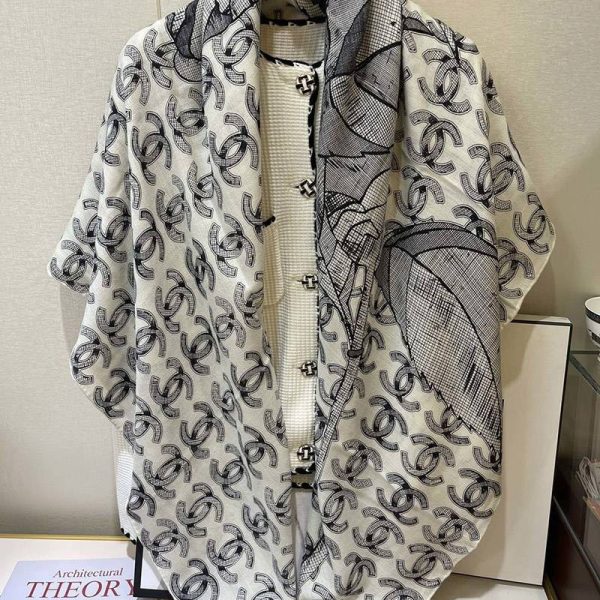 可愛い シャネル カシミヤ・シルク スカーフ 偽物・ストール shi62740