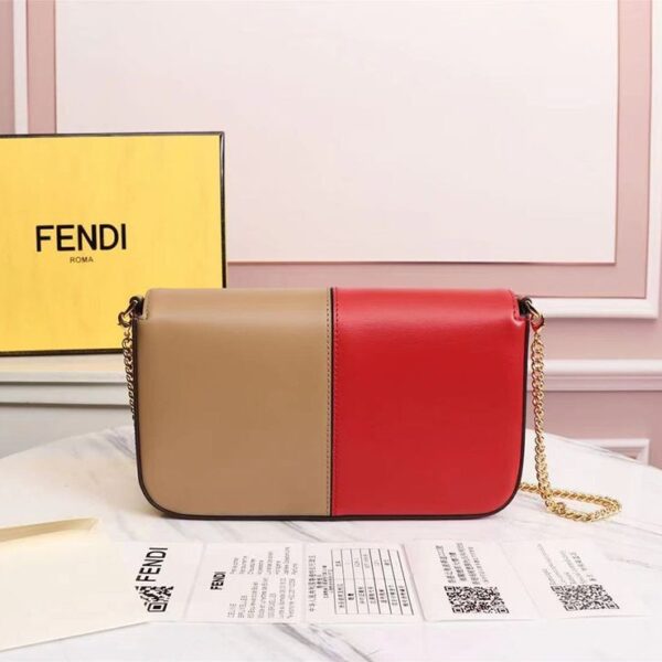 【日本未発売】フェンディ バゲット コピー レッド＆ベージュ スエード／レザー バッグ fer33299