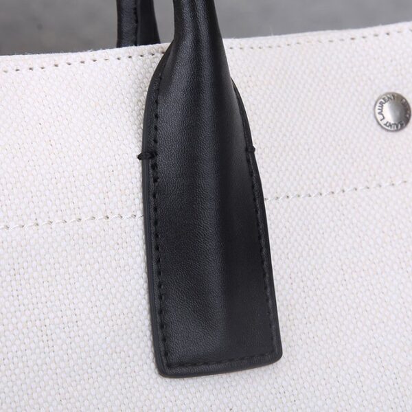 定番【サンローラン トートバッグ 偽物】リヴ・ゴーシュ コーテッドリネントートバッグ Sac89785