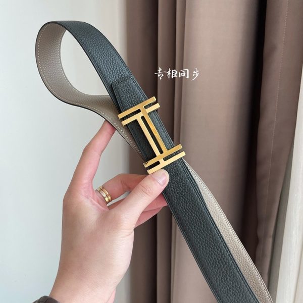 人気No1エルメス ベルト コピー☆ベルトバックル H オ カレ リバーシブルベルト 32mm erf07334