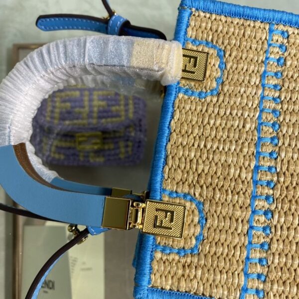 大人気!!新色すぐ届 フェンディ ミニショッパーバッグ コピー ラフィア 8BS051AFQPF1ELX