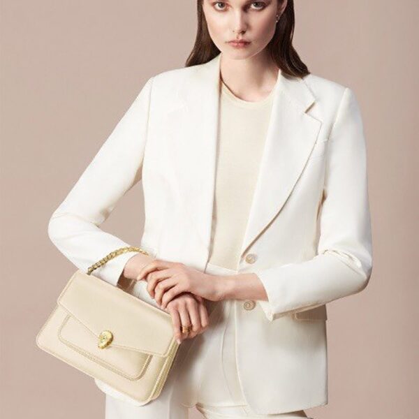 送料込【ブルガリ】新色! SERPENTI FOREVER 白 ナッパ ハンドバッグ Buy87368