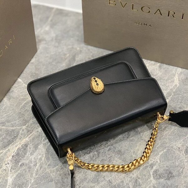 稀少【ブルガリ】新色! SERPENTI FOREVER ナッパ ハンドバッグ Buw08841
