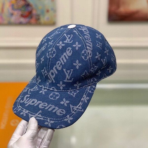 希少色シュプリーム ヴィトン キャップ 偽物 Perforated Camp Cap navy 2色 vub13408