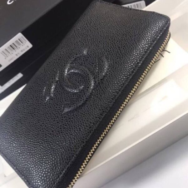 ☆超人気☆シャネル キャビアスキン 長財布 コピーキャメル A50071