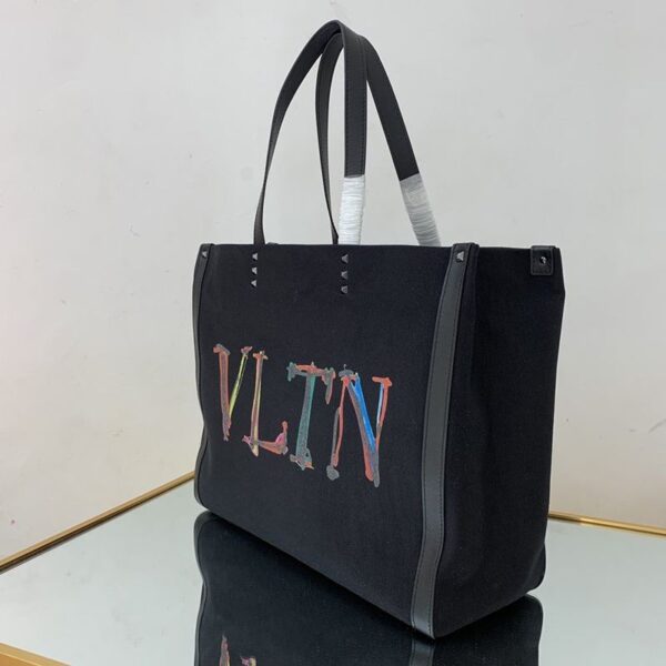 超希少！ヴァレンティノ トートバッグ コピー ショッピングバッグ NEON VLTN キャンバス ミディアム XY2B0A35DJKN78