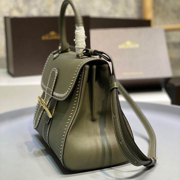 21-22AW デルボー カーフスキン ブリヨン ショルダー ハンドバッグ 偽物 2サイズ☆送料込 AA0406ADW0AKSP