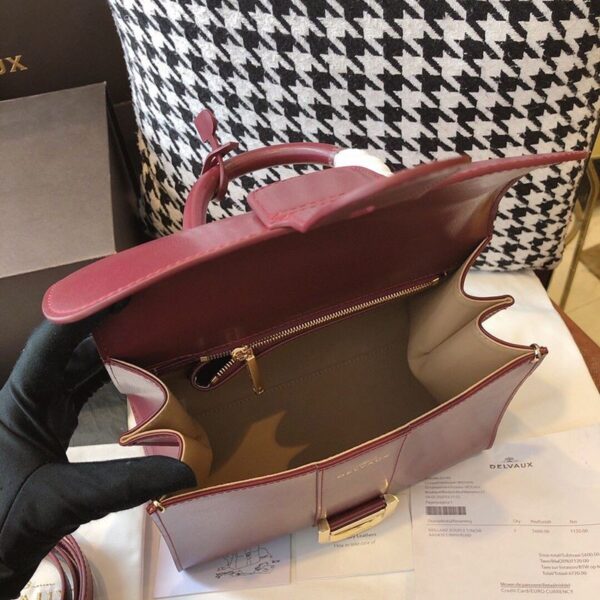 人気No1【デルボー ハンドバッグ コピー】ブリヨン Ivoryステッチ ミディアムハンドバッグ Det82089