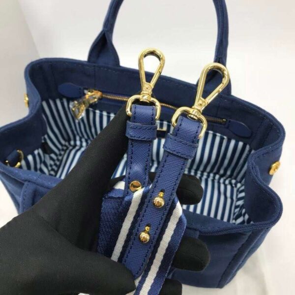 [プラダ] カナパ x レザー トートバッグ コピー / ショッピングバッグ puw75591