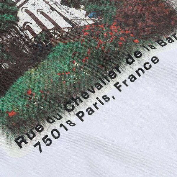 一目惚れ♪バレンシアガ クルーネック Tシャツ 偽物 SACRE COEUR ホワイト baz66910