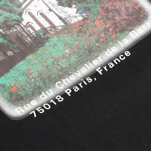 春もの新作バレンシアガ クルーネック Tシャツ コピー SACRE COEUR ブラック bar35088