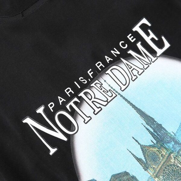 春もの新作バレンシアガ クルーネック Tシャツ コピー SACRE COEUR ブラック bar35088