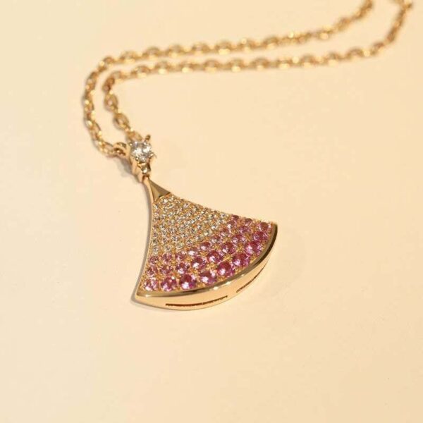 目を惹くカラー ブルガリ ビーゼロワン ネックレス 偽物 DIVAS DREAM☆ローズGold＆輝くダイヤ☆ネックレスS310 Buf46484