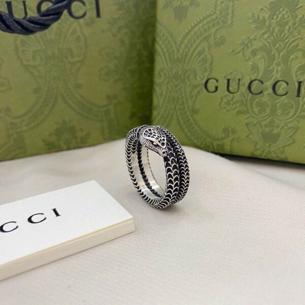 稀少 グッチ Garden silver snake スネーク リング コピー guy49069