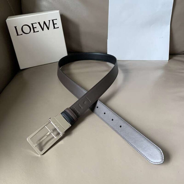 【ロエベ】カーフレザー アナグラムバックルリバーシブルベルト 送料込 loo43892