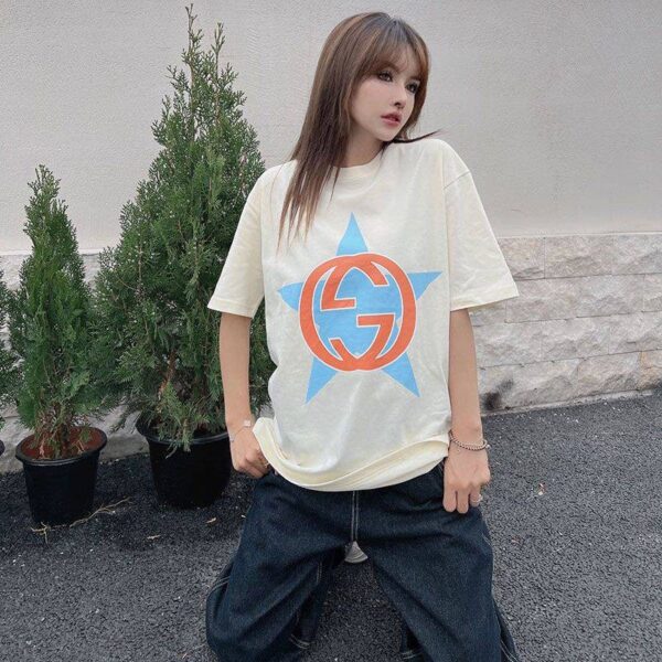 希少色グッチ ロゴ コットン Tシャツ スーパーコピー gua31499
